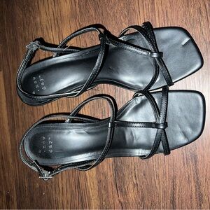 a new day Black Strappy Heels